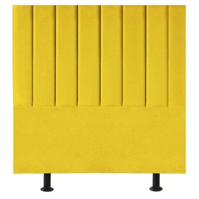 Cabeceira De Cama Solteiro Box 100 Cm Maisa Suede amarelo