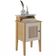 Mesa de Apoio Artely Charlotte com 1 Porta Carvalho com Off White