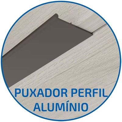 Armário de Geladeira Bartira Cristal MDP 15mm com 1 Porta e Lateral - 80cm de largura Freixo