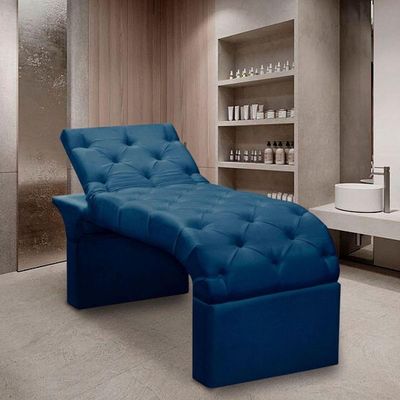 Maca Estofada Estética Cílios Regulável Spa Veludo Ana azul Marinho