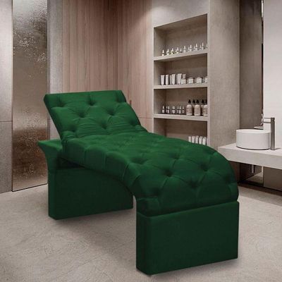 Maca Estofada Estética Cílios Regulável Spa Veludo Ana verde