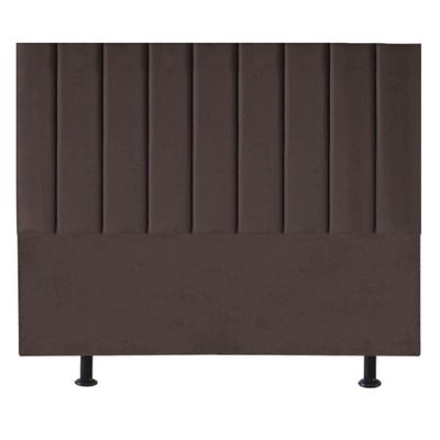 Cabeceira Estofada Cama Casal Queen Size 160 Cm Taís Veludo marrom