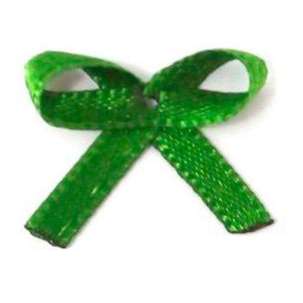 Aplique Laço Mosquitinho 4mm com 50 Unidades Verde Bandeira