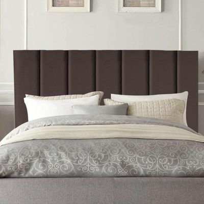 Cabeceira Estofada Cama Box Solteiro 90 Cm Maisa Veludo marrom