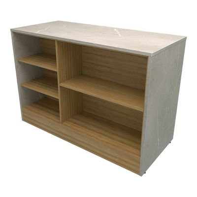 Cozinha Completa Bartira Cristal com 10 Portas, 5 Gavetas, 9 Prateleiras e Bancada Gourmet - 300cm de Largura Lâmina Mel