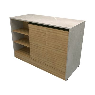 Cozinha Completa Bartira Cristal com 10 Portas, 5 Gavetas, 9 Prateleiras e Bancada Gourmet - 300cm de Largura Lâmina Mel