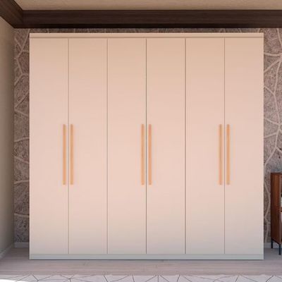 Guarda Roupa Casal Bartira Genova com 6 Portas 3 Gavetas e 236,7 cm Areia