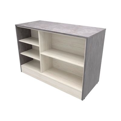 Cozinha Completa Bartira Cristal com 10 Portas, 5 Gavetas, 9 Prateleiras e Bancada Gourmet - 300cm de Largura Freixo