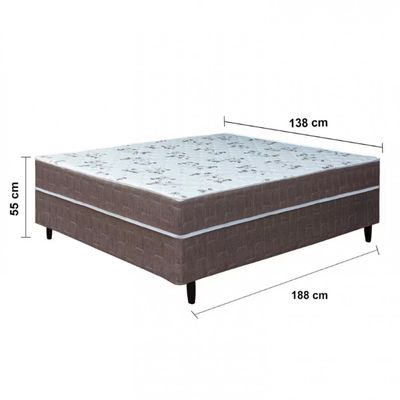 Guarda-Roupa Casal Bartira Napoli UP 6 Portas e 4 Gavetas + Cama Box Conjugada Casal Umaflex New Florença com Molas Ensacadas Branco