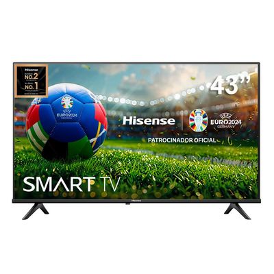 Smart TV 43 Hisense Full HD DLED A4N com Wi-Fi, Bluetooth, USB e HDMI - 43A35HSV Preto
