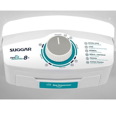 Tanquinho Suggar Neo Turbilhão 8Kg Branco LE8002BR 220V