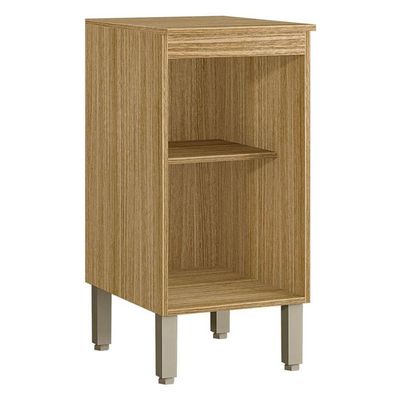 Balcão De Cozinha Ametista 1 Porta 40 Cm Freijó Gris - Kits Paraná
