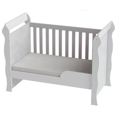 Berço Americano Mirelle E Guarda Roupa Mariah 3 Portas Branco Brilho Com Colchão - Carolina