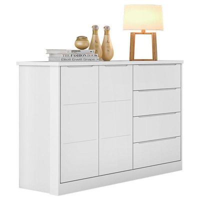 Quarto De Bebê Blenda Com Berço Multifuncional Cleo Branco Acetinado - Phoenix
