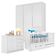 Quarto De Bebê Blenda Com Berço Multifuncional Cleo Branco Acetinado - Phoenix