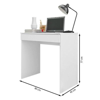 Mesa Para Computador Alexia Branco Brilho - Ajl