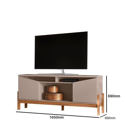 Rack para TV até 70 Mobler Charlote Grigio/Cinamomo