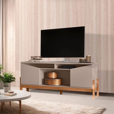 Rack para TV até 70 Mobler Charlote Grigio/Cinamomo