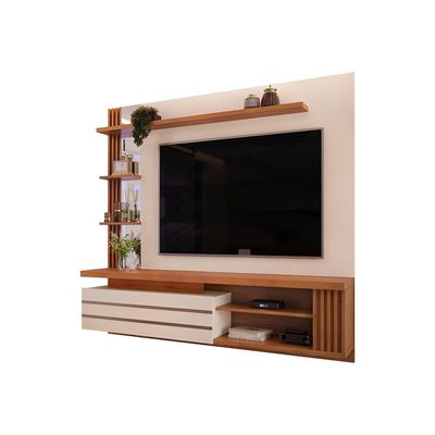 Painel para TV até 55 DJ Móveis New Marin Freijo/Offwhite