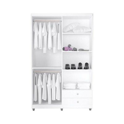 Quarto De Bebê Louise 4 Portas Com Berço Doce Sonho 100 Branco Brilho - Ajl
