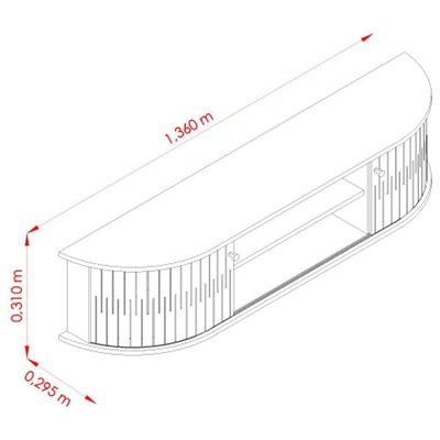 Rack Bancada Suspensa Modena Com Mesa De Centro Indianápolis Calacata Off White - Madetec