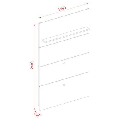 Estante Home Theater Com Bancada Suspensa Monte Carlo Com Mesa De Centro Indianápolis Calacata Off White - Madetec