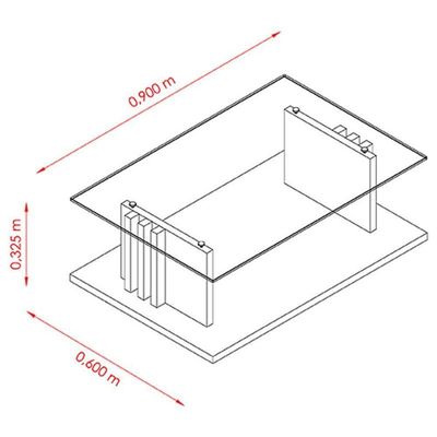 Mesa De Centro Frizz Calacata Off White - Madetec