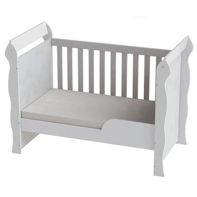 Quarto De Bebê Ariel 4 Portas Com Berço Americano Mirelle Branco Brilho - Carolina