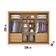 Guarda-Roupa Europa Grécia com Espelho 3 Portas 6 Gavetas 226cm Peroba