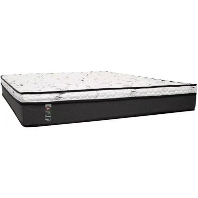 Colchão de Casal Castor New Alfa One com Molejo Tecnopedic, Euro Pillow e Revestimento em Malha 24x138x188cm Cinza com Branco