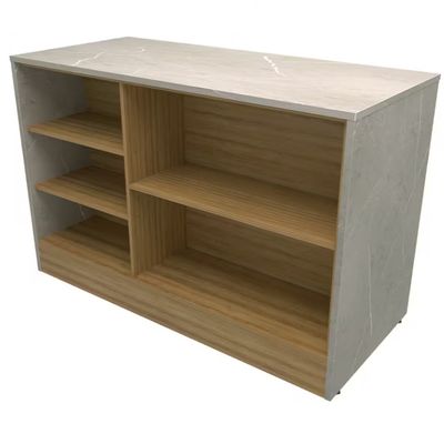 Cozinha Completa Bartira Cristal com 10 Portas, 5 Gavetas, 9 Prateleiras e Bancada Gourmet Lâmina Mel