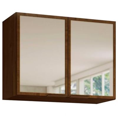 Cozinha Completa Bartira Rubi com 7 Portas e 5 Gavetas - 280cm de largura Grapia Platinum