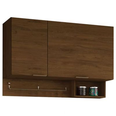 Cozinha Completa Bartira Rubi com 7 Portas e 5 Gavetas - 280cm de largura Grapia Platinum