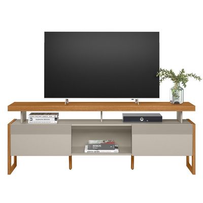 Rack para TV Esmeralda até 60 Polegadas Linea Brasil Nature/Offwhite