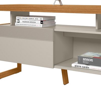 Rack para TV Esmeralda até 60 Polegadas Linea Brasil Nature/Offwhite