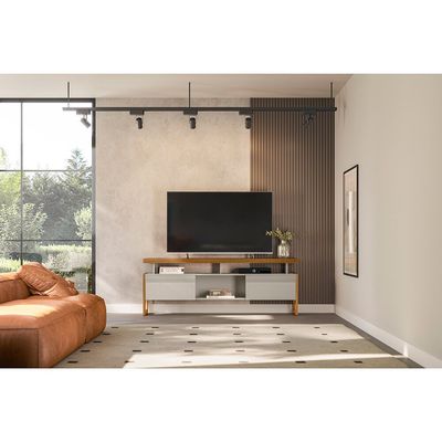 Rack para TV Esmeralda até 60 Polegadas Linea Brasil Nature/Offwhite