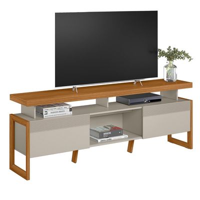 Rack para TV Esmeralda até 60 Polegadas Linea Brasil Nature/Offwhite