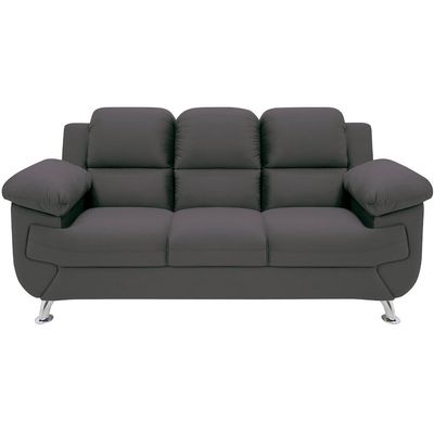 Sofá 2,02 Metros Linoforte Avalon, 3 Lugares, Veludo, Espuma D-33 Cinza