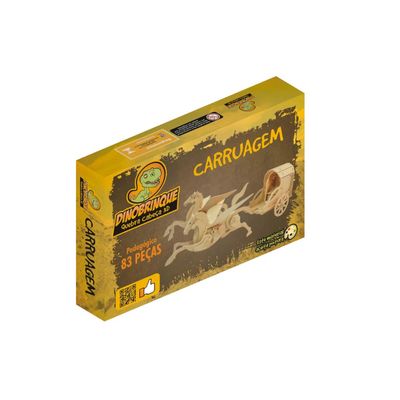 Quebra-Cabeça 3D Carruagem 83 Peças - Dinobrinque