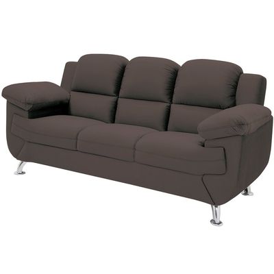 Sofá 2,02 Metros Linoforte Avalon, 3 Lugares, Veludo, Espuma D-33 Capuccino