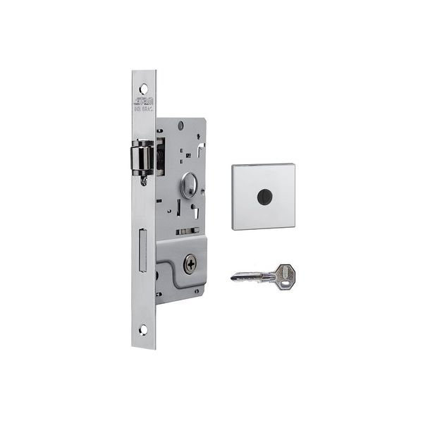 FECHADURA ROLETE PIVOTANTE STAM 800 CROMADA TETRA CHAVE QUADRADA RQ1 40 MM