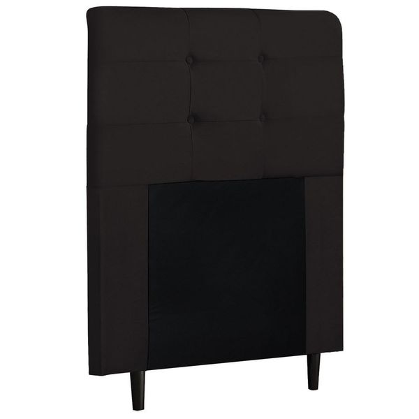Cabeceira Cama Box Solteiro 90cm Luna I02 Suede Marrom - Mpozenato