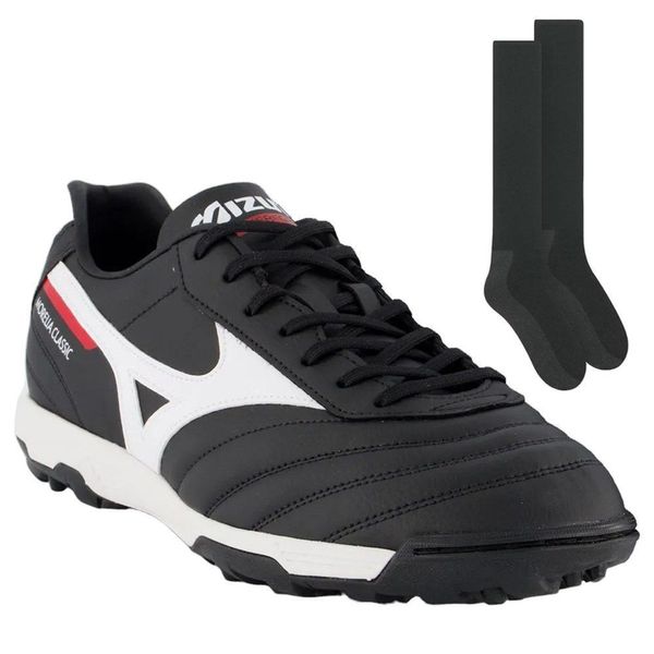 Kit Chuteira Society Mizuno Morelia Classic + Meião 38 / Preto