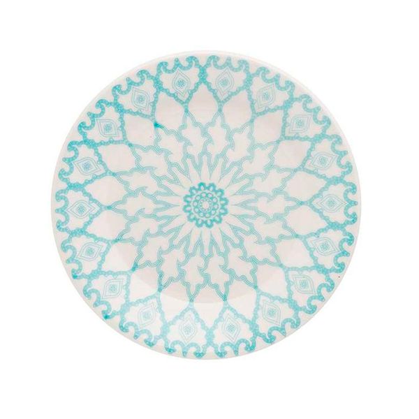 Prato de Sobremesa Cerâmica 18cm Estampa Mandala 1 Unidade - Biona 091080