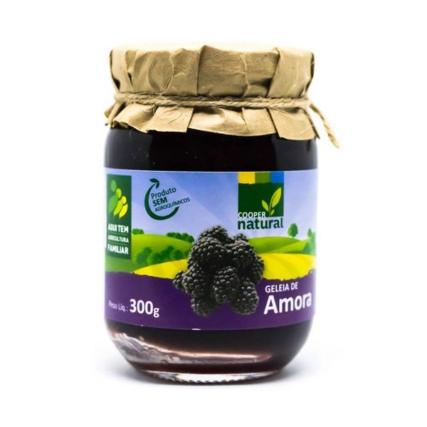 Geleia de Amora 100% Fruta Orgânico Sem Adição de Açúcar Coopernatural 180g