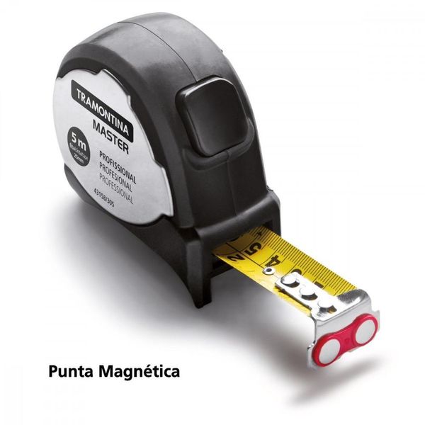 Trena Profissional Tramontina com Ponta Magnetica e Corpo em Aço Inox 7,5 m