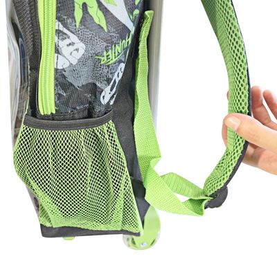 Mochila Escolar de Rodinhas Dinossauro T-Rex