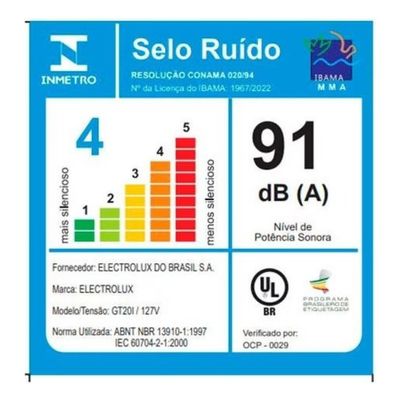 Aspirador De Pó E Água Gt20i 1800w 20 Litros Electrolux 110v Cor Prateado