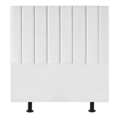 Cabeceira Estofada Cama Box Solteiro 90 Cm Taís Suede branco