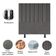 Cabeceira Estofada Cama Box Solteiro 90 Cm Taís Corino cinza